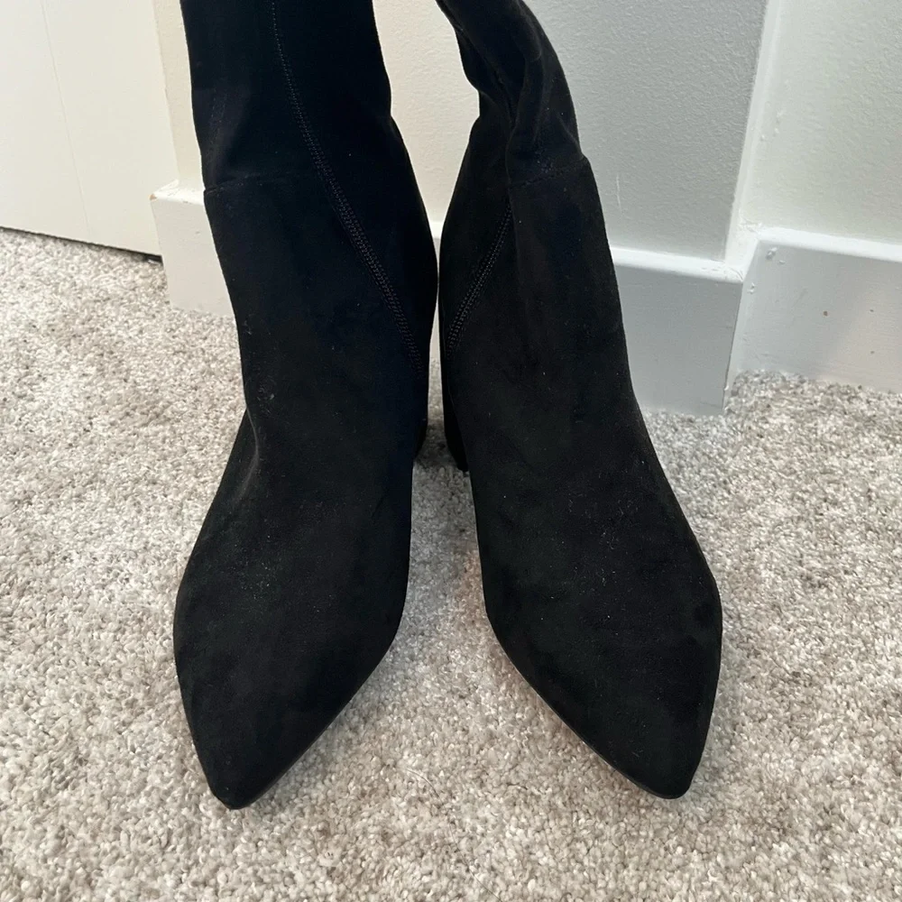 Steve Madden Over the Knee Boots - Black suede, 8.5